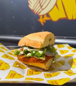 Vegan Buffalo Fried Chicken Caesar Hoagie