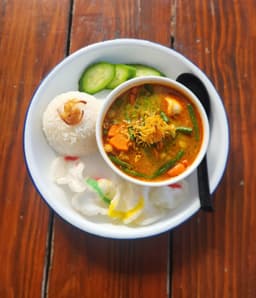 Cassava Leaves Curry with Roasted Anchovies